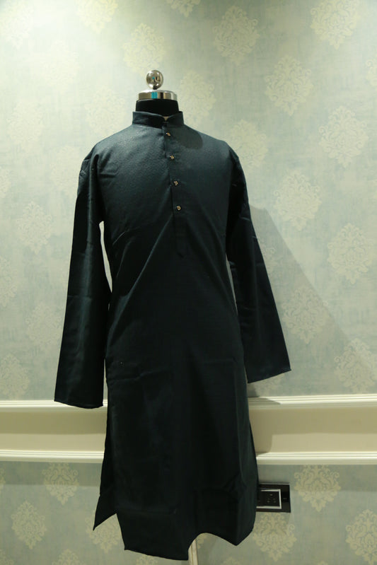 premium cotton kurta, guys traditional attire, indian ethnic wear online men, puja kurta, kurta pajama for diwali, black kurta