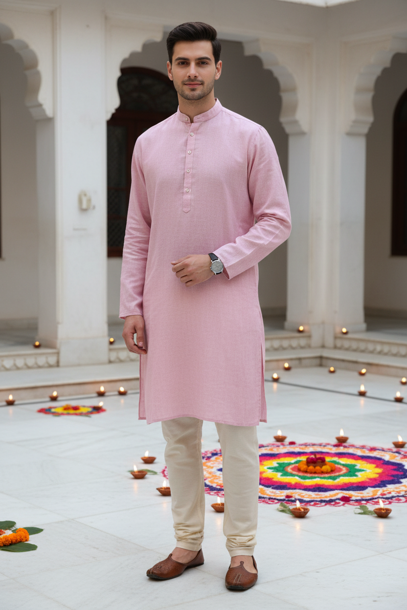 purple kurta, plain solid kurta, , puja kurta, ethnic wear simple, traditional wear for men