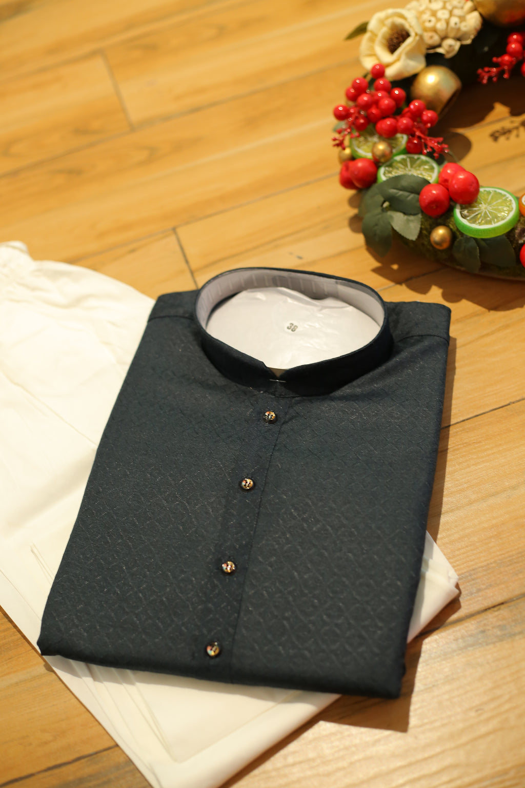 CottonGlow – Elegant Black, White, and Pink Long Kurta | Premium Cotton Long Kurta