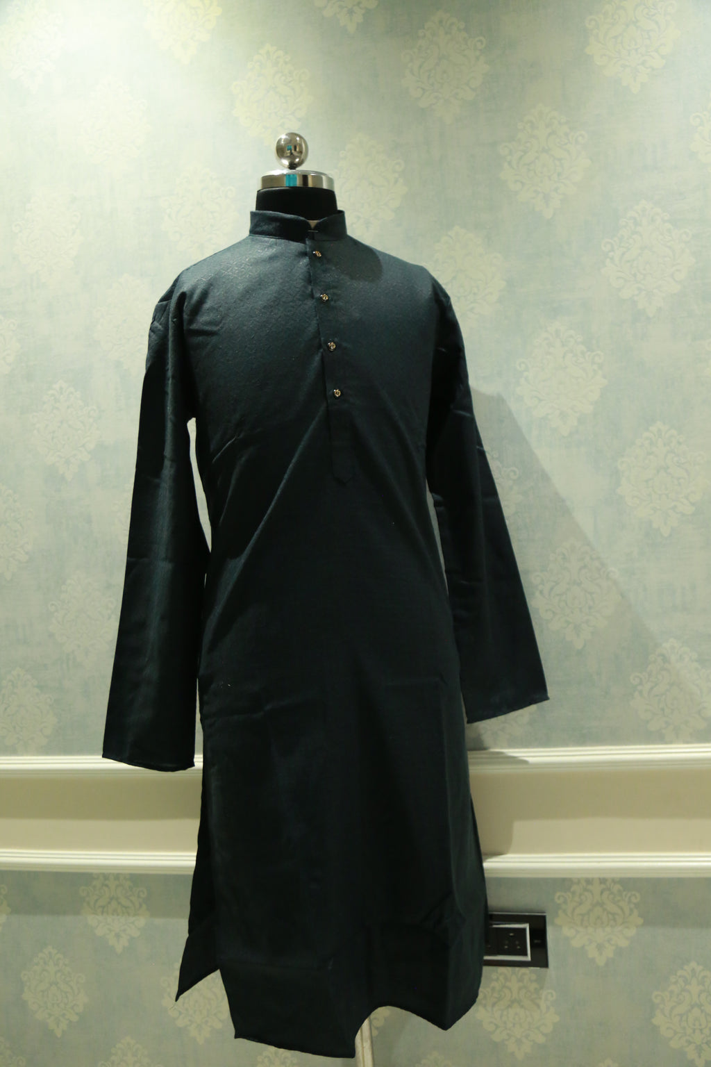 CottonGlow – Elegant Black, White, and Pink Long Kurta | Premium Cotton Long Kurta