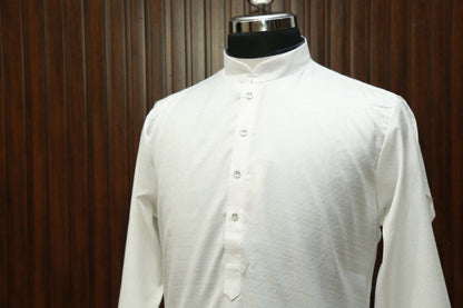 CottonGlow – Elegant Black, White, and Pink Long Kurta | Premium Cotton Long Kurta