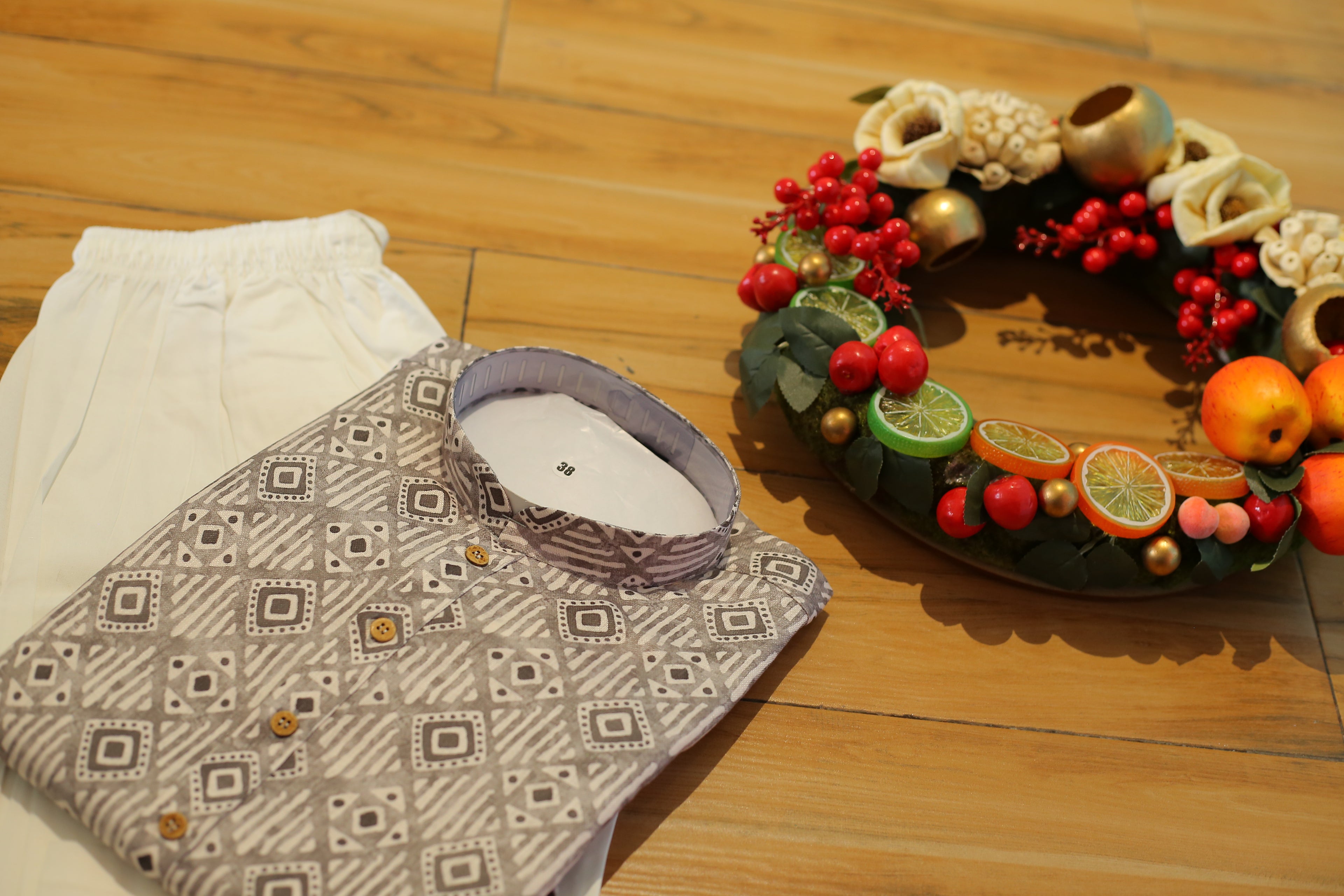 Shine Classic Essence Plain Cotton Printed Kurta – Subtle Elegance in Everyday Comfort