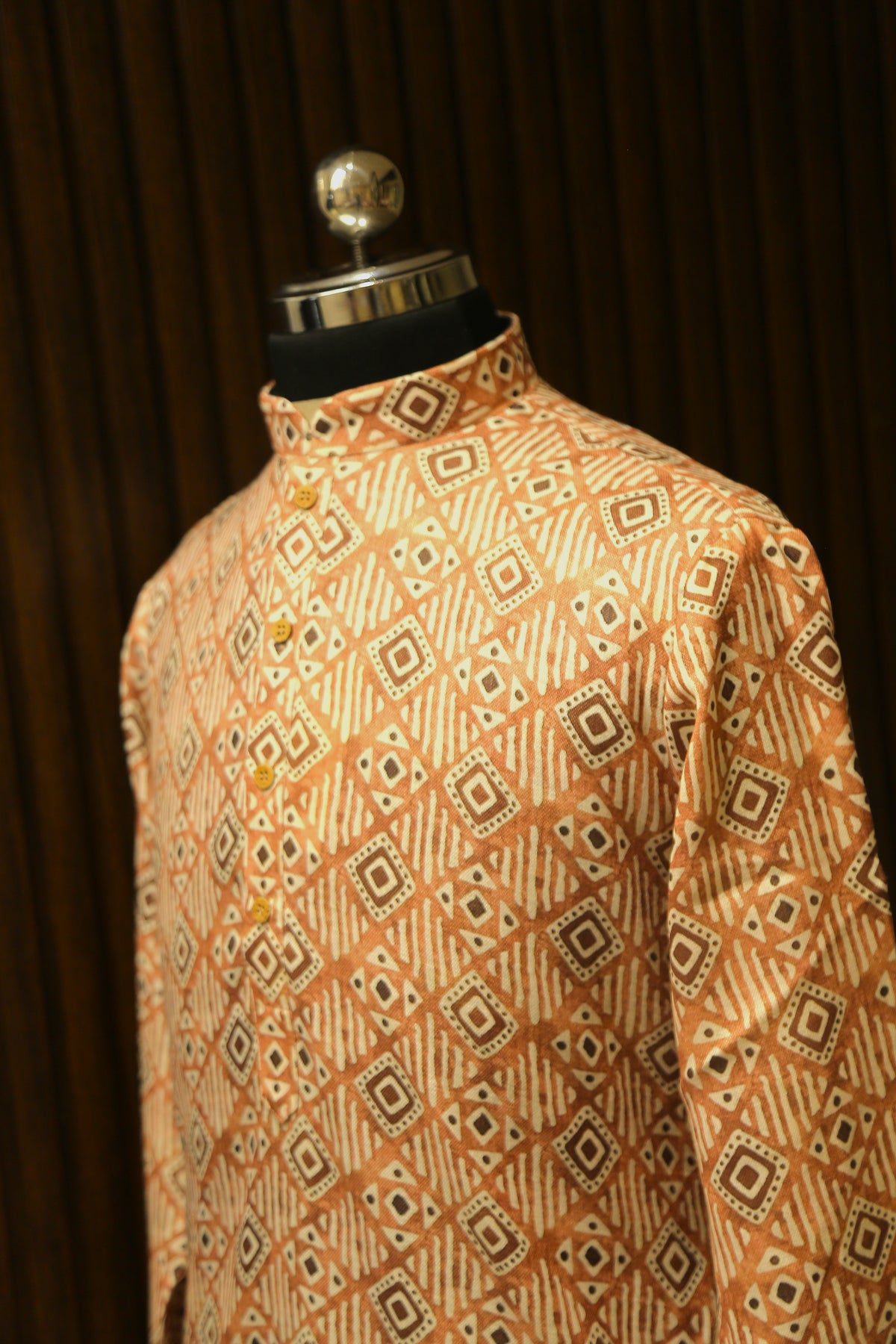 printed cotton kurta, puja outfits for men, traditional indian wear for men, ganpati kurta pajama, men's occasion wear india