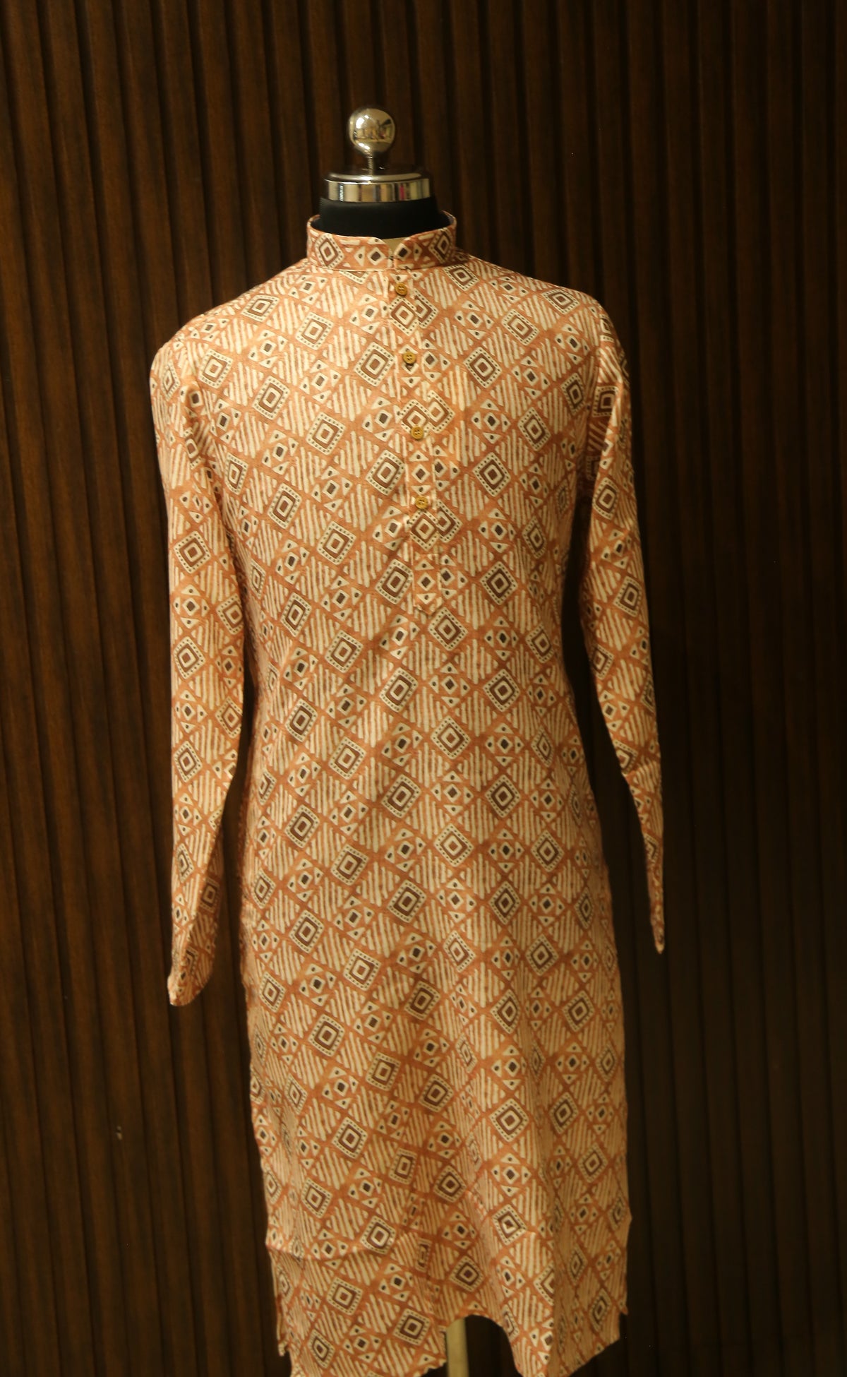 printed cotton kurta, puja outfits for men, traditional indian wear for men, ganpati kurta pajama, men's occasion wear india