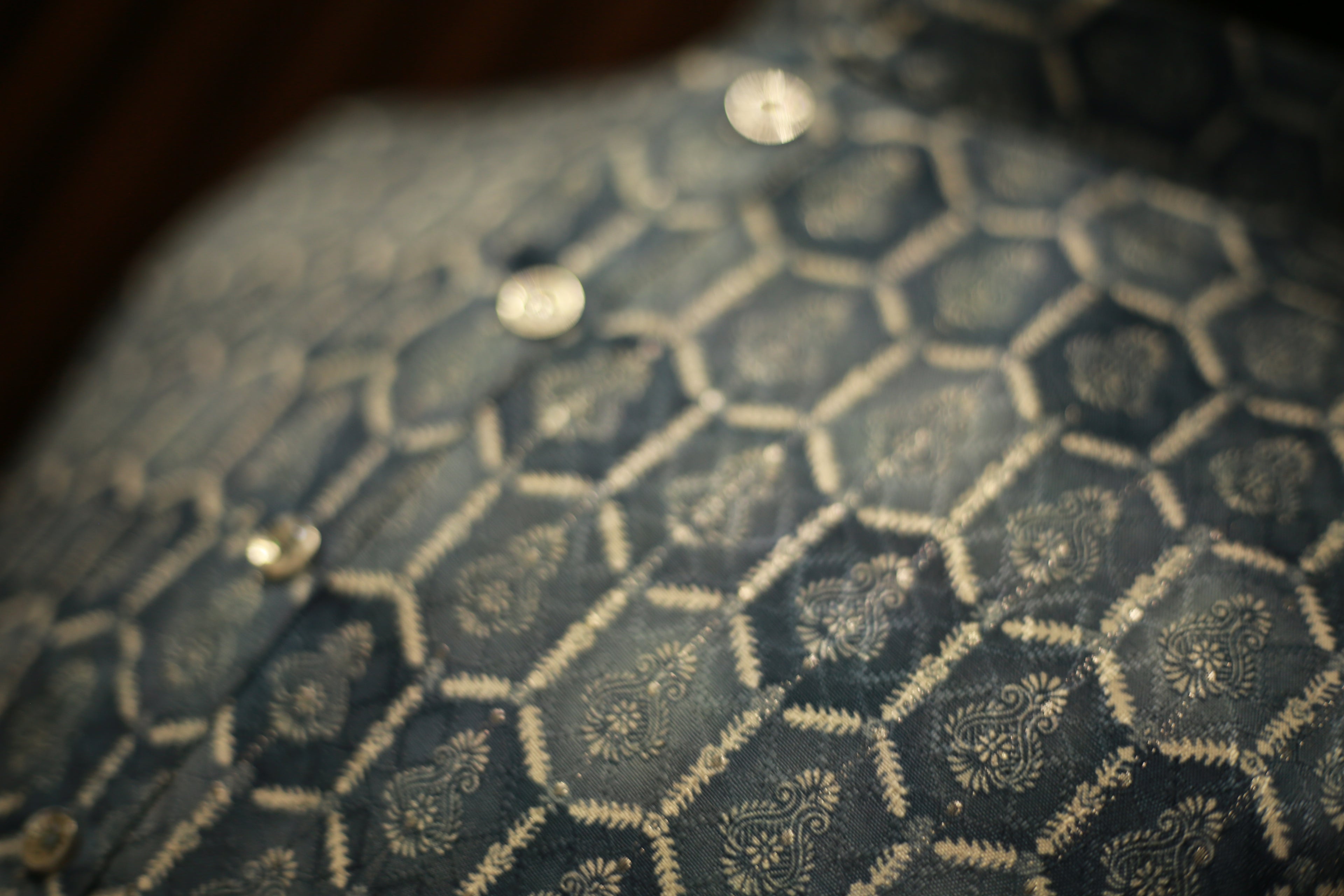 Classic Blue Cotton Kurtha with Zari And White Pajama - Long Kurtha