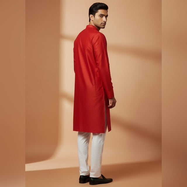 Adhiraj Essence Plain Solid Cotton Kurta | Everyday Ethnic Wear