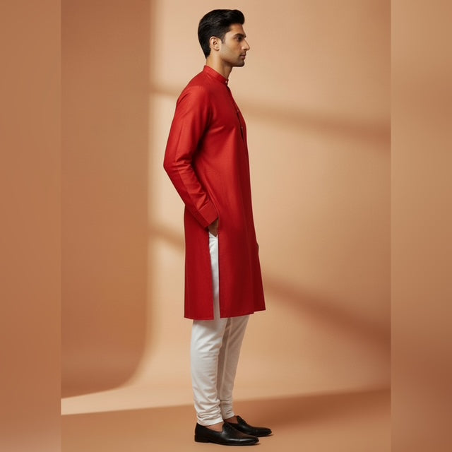 Adhiraj Essence Plain Solid Cotton Kurta | Everyday Ethnic Wear