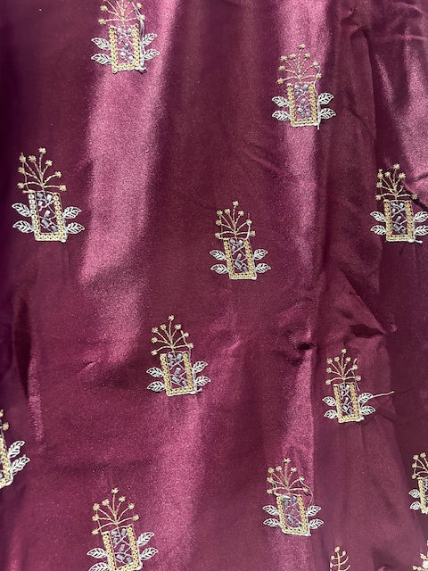 Designer Satin Silk Kurtha with Intricate Embroidery | Crafted for Regal Occasions