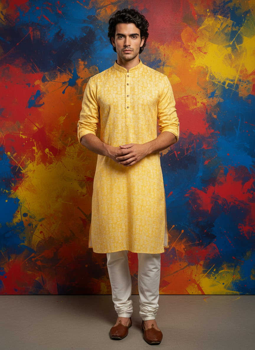 Shine Luxe Cotton Satin Kurta – Elegant Comfort for Every Occasion