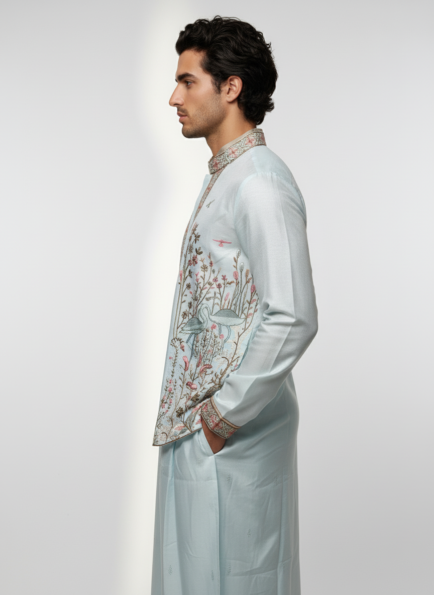 Premium Silk Kurta Set with Nehru Jacket | Elegant Ethnic Wear for Special Occasions | Blend of Style & Tradition