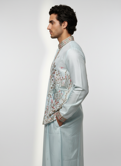 Premium Silk Kurta Set with Nehru Jacket | Elegant Ethnic Wear for Special Occasions | Blend of Style & Tradition