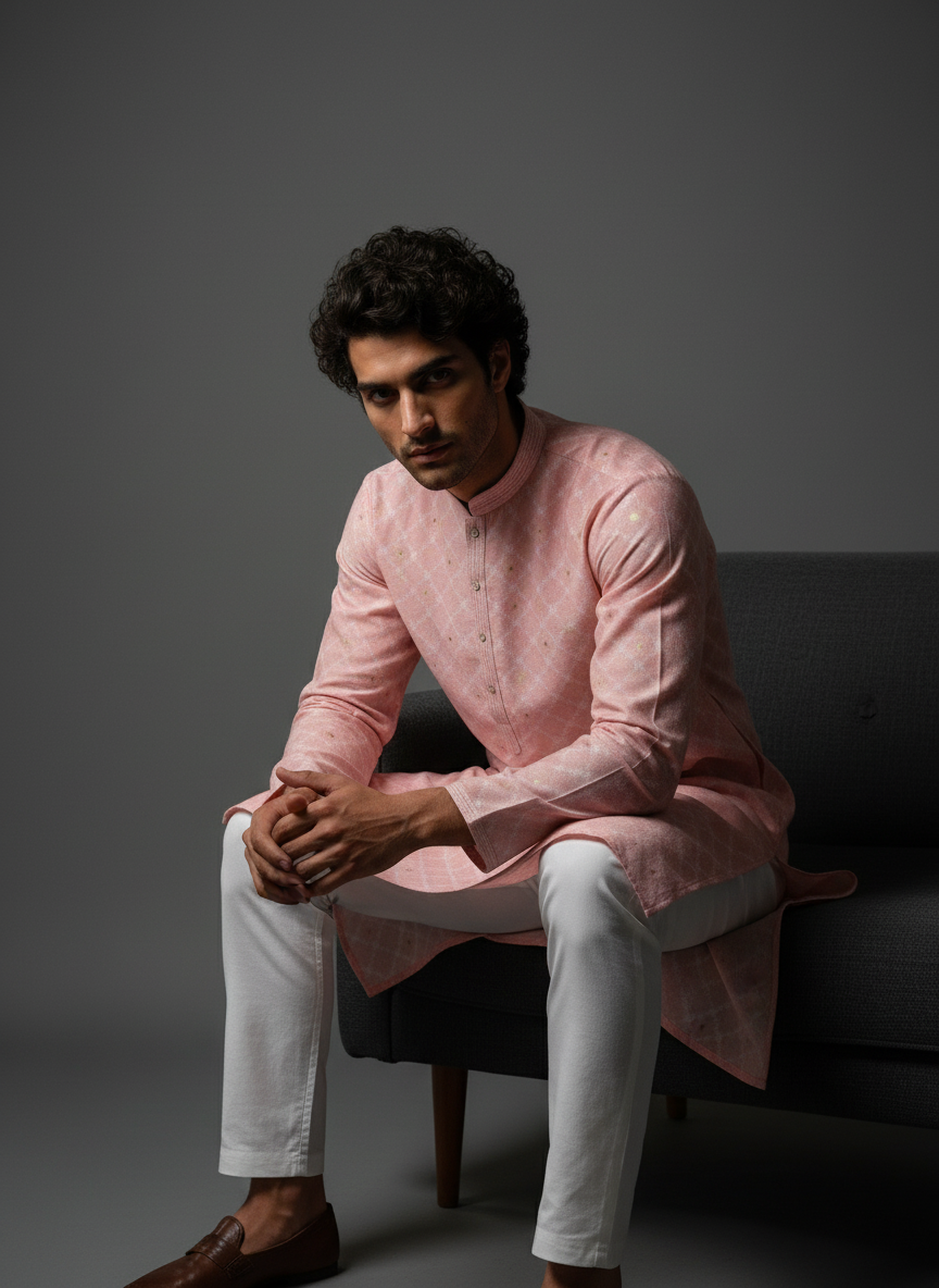 Heritage Looms Elegant Jacquard Kurta | Timeless Ethnic Wear