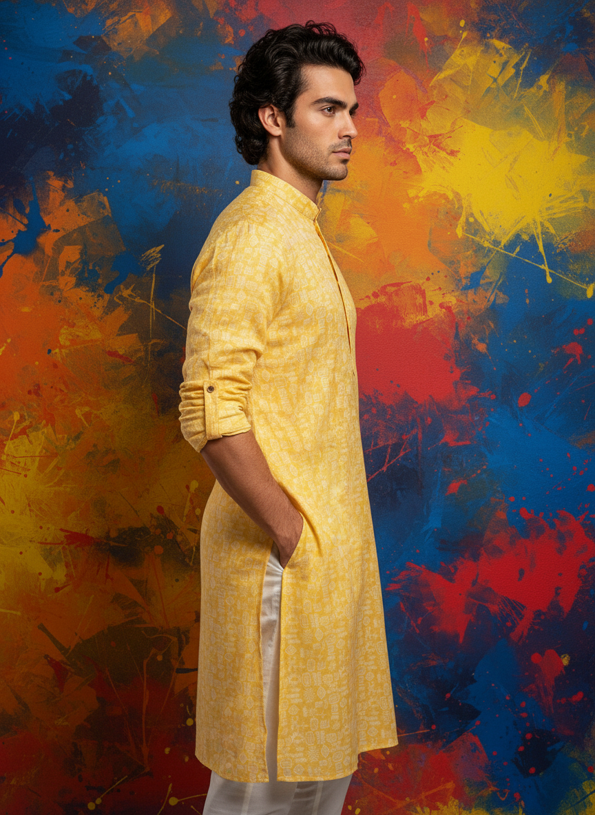Shine Luxe Cotton Satin Kurta – Elegant Comfort for Every Occasion