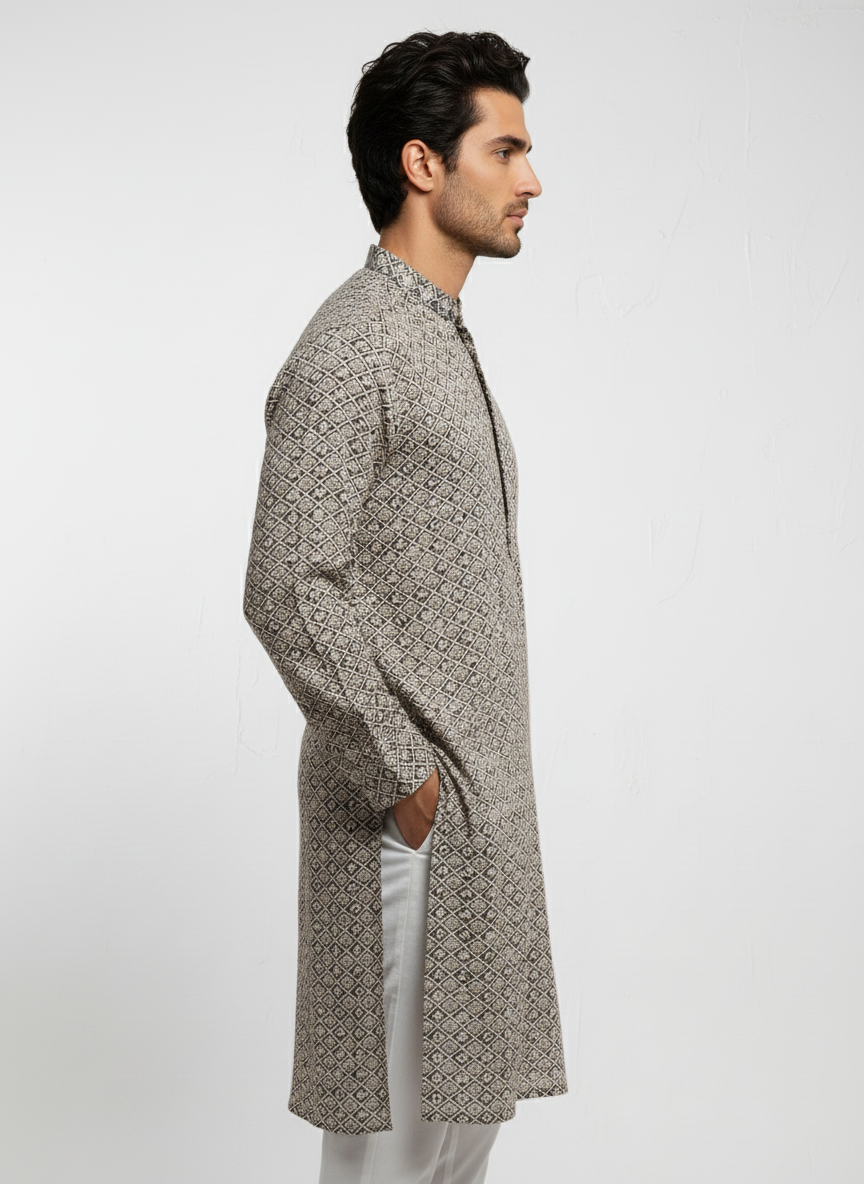 Adhiraj Heavy Lucknowi Kurta for Festive Wear | Ethnic Essence Heavy Lucknowi Kurta