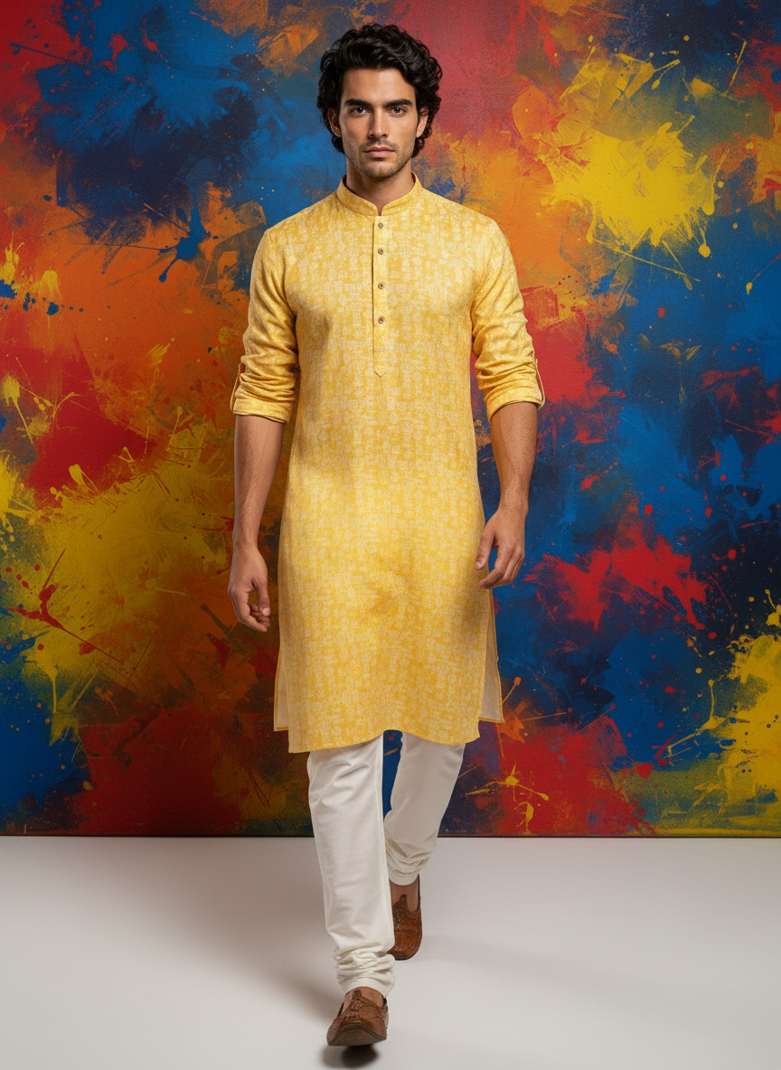 Shine Luxe Cotton Satin Kurta – Elegant Comfort for Every Occasion