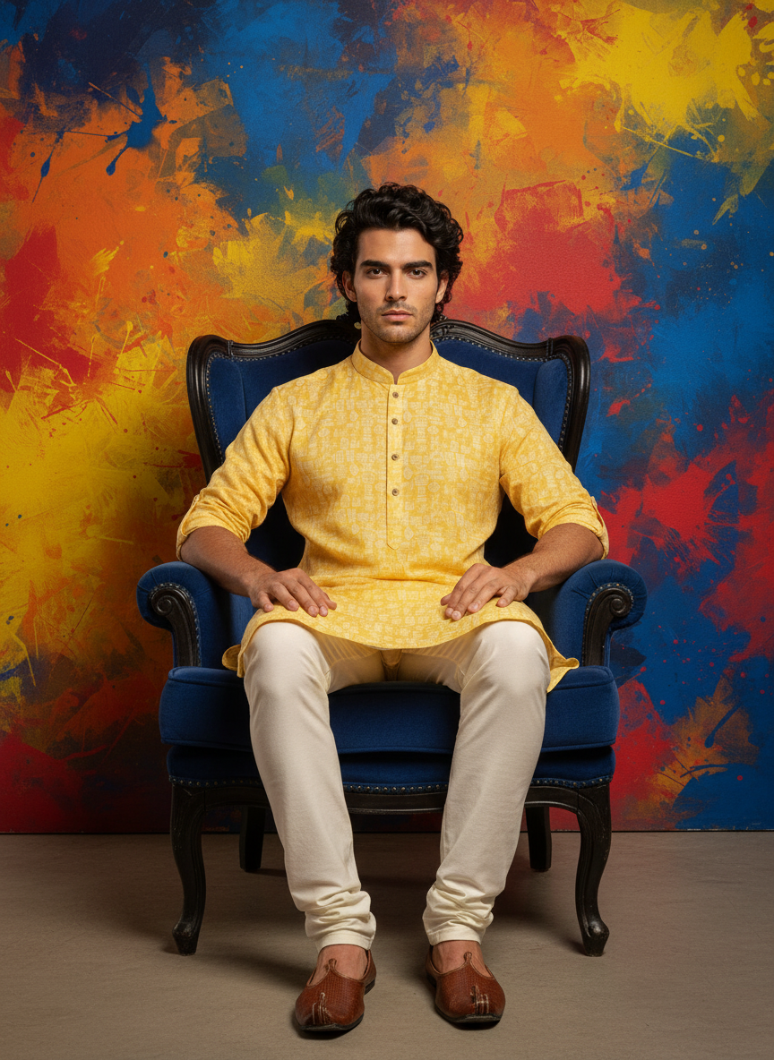 Shine Luxe Cotton Satin Kurta – Elegant Comfort for Every Occasion