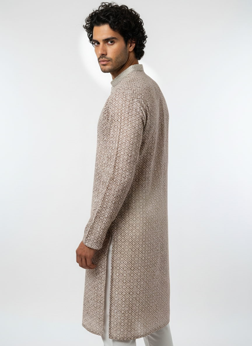 Adhiraj Heavy Lucknowi Kurta for Festive Wear | Ethnic Essence Heavy Lucknowi Kurta