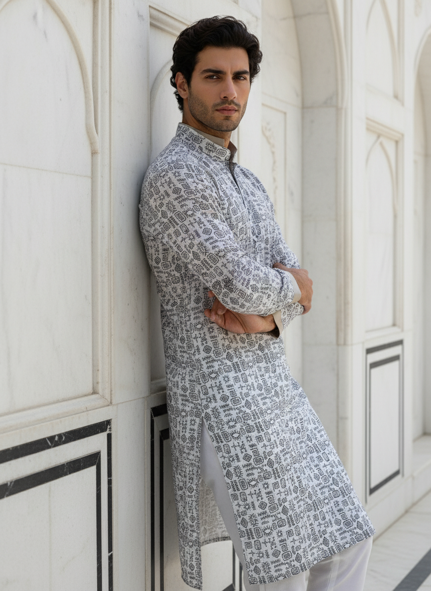 Shine Luxe Cotton Satin Kurta – Elegant Comfort for Every Occasion