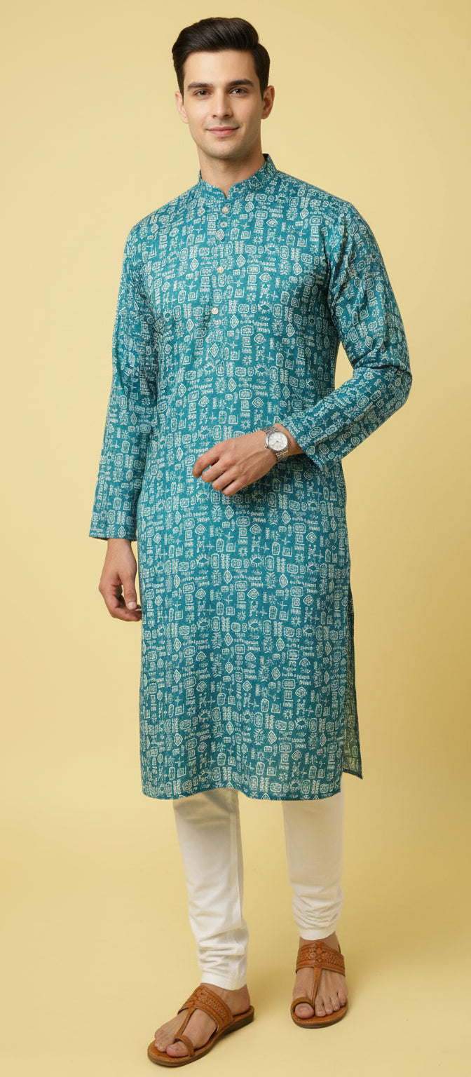 Shine Luxe Cotton Satin Kurta – Elegant Comfort for Every Occasion