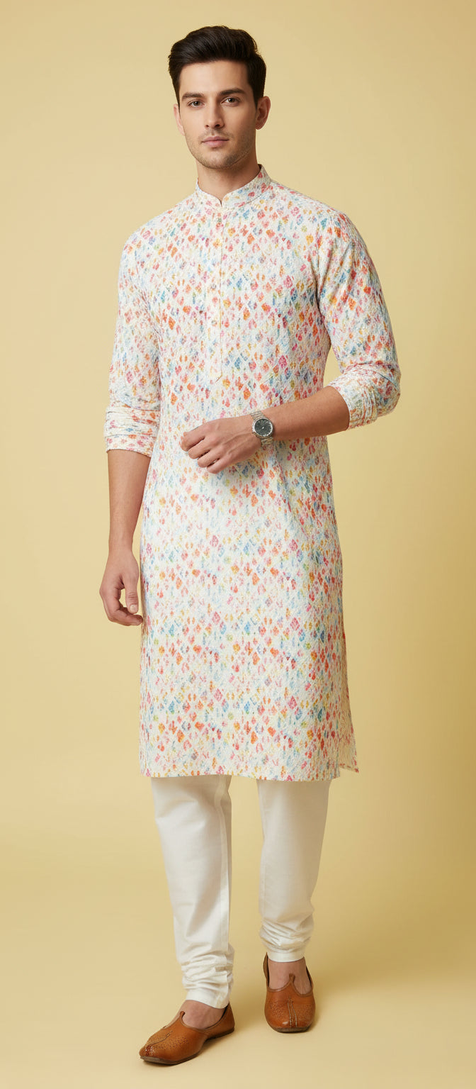 cotton kurta, ethnic indian wear for men, indian traditional men's fashion, white kurta, groom kurta, men's attire for traditional wear